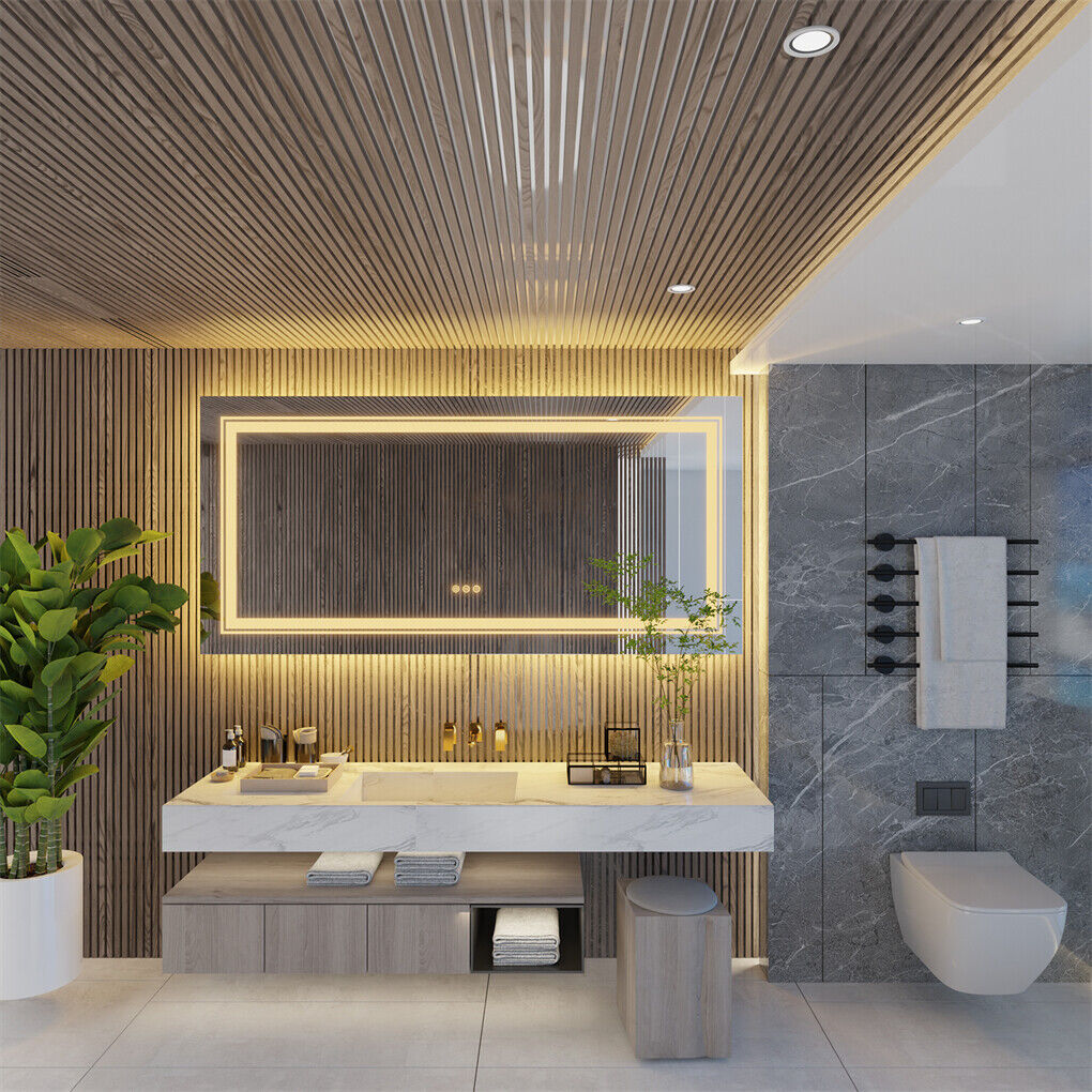 Computer Monitors & Accessories: 1600x800mm LED Bathroom Mirror Anti-fog Illuminated