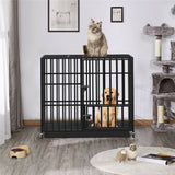 Dog Playpens & Gates: 42 XL Heavy Duty Dog Cage Playpen Kennel w/ Wheels