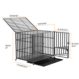 Dog Playpens & Gates: 42 XL Heavy Duty Dog Cage Playpen Kennel w/ Wheels