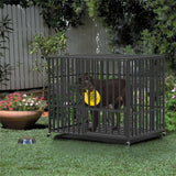 Cat Carriers & Crates: 46 XXL Heavy Duty Dog Cage Jumbo Large Pet Kennel on Wheels