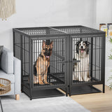Dog Kennels: 52 XXXL Heavy Duty Dog Cage Large Breed Kennel on Wheels