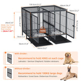 Dog Kennels: 52 XXXL Heavy Duty Dog Cage Large Breed Kennel on Wheels