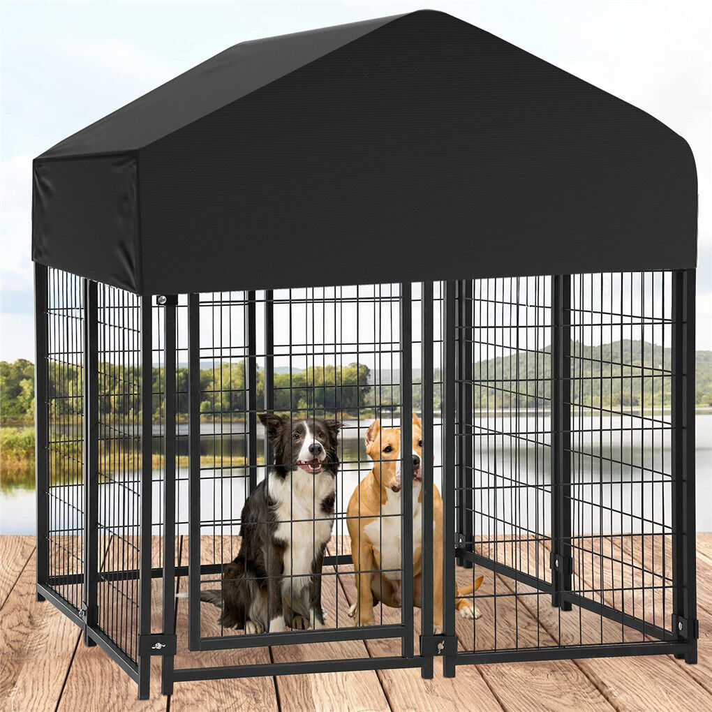Dog Kennels: Extra Large Welded Wire Dog Kennel Outdoor Heavy Duty Crate Cage
