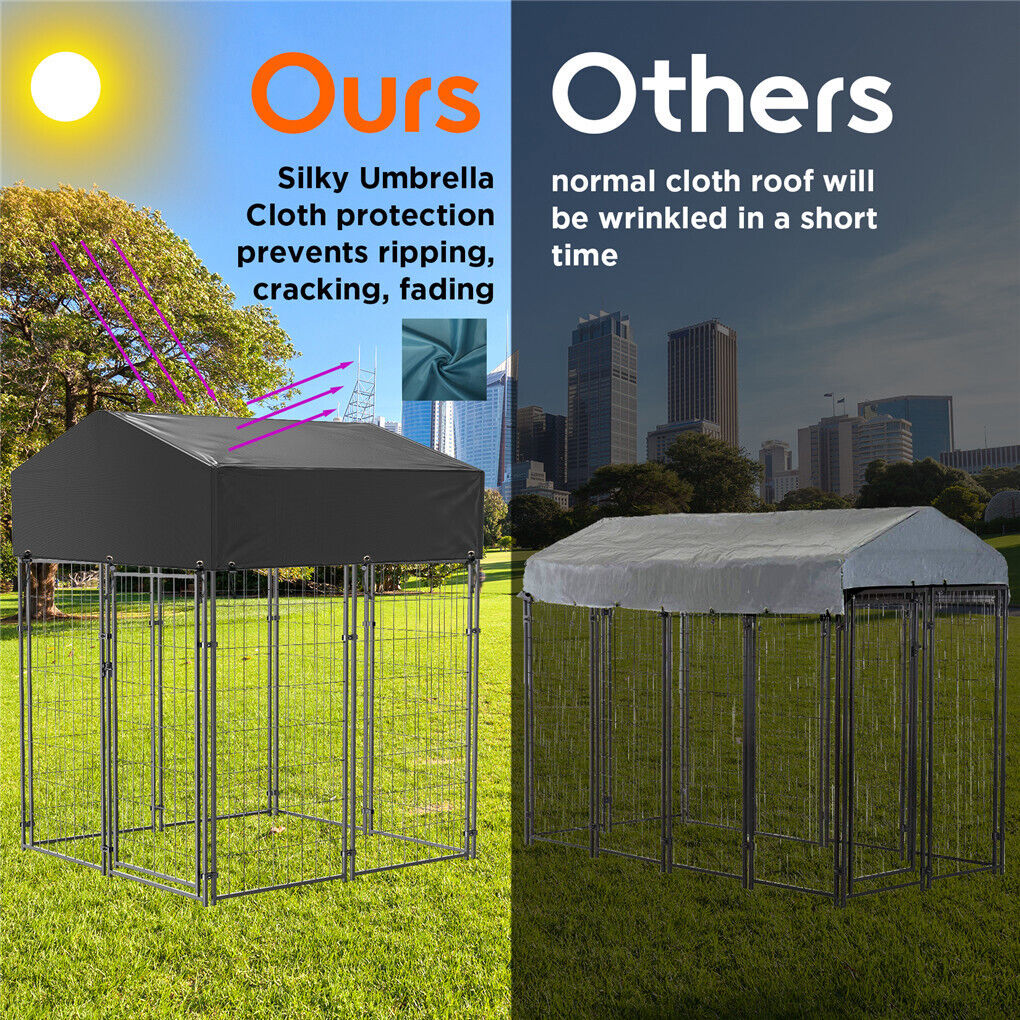 Dog Kennels: Extra Large Welded Wire Dog Kennel Outdoor Heavy Duty Crate Cage