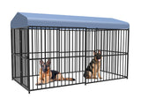Dog Kennels: Pawhub Heavy Duty Dog Cage Black Metal Kennel Indoor Outdoor 3M