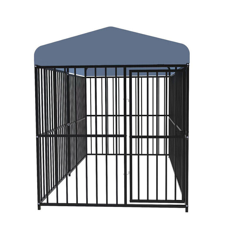 Dog Kennels: Pawhub Heavy Duty Dog Cage Black Metal Kennel Indoor Outdoor 3M