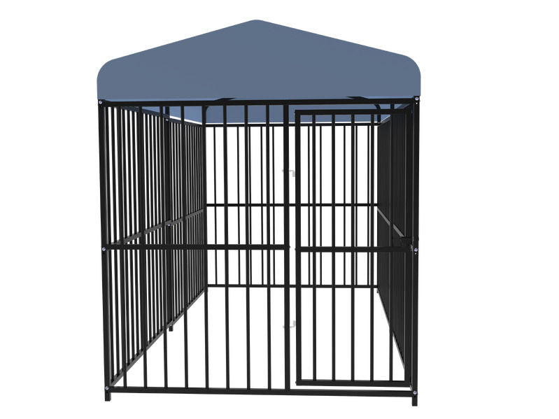 Dog Kennels: Pawhub Heavy Duty Dog Cage Black Metal Kennel Indoor Outdoor 3M