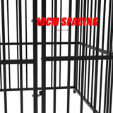 Dog Kennels: Pawhub Heavy Duty Dog Cage Black Metal Kennel Indoor Outdoor 3M
