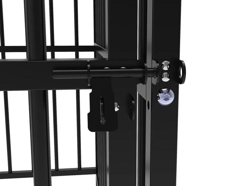 Dog Kennels: Pawhub Heavy Duty Dog Cage Black Metal Kennel Indoor Outdoor 3M