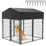 Dog Kennels: Outdoor Dog Kennel XS Pet Cage with Roof & Cover 127x120x134cm