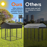 Dog Kennels: Outdoor Dog Kennel XS Pet Cage with Roof & Cover 127x120x134cm