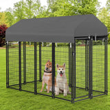 Dog Kennels: Large Outdoor Dog Kennel 250x120x165cm Pet Cage with Roof