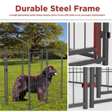 Dog Kennels: Large Outdoor Dog Kennel 250x120x165cm Pet Cage with Roof