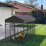 Dog Kennels: Large Outdoor Dog Kennel 250x120x165cm Pet Cage with Roof