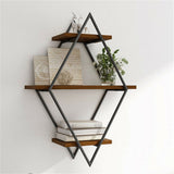 Bookcases & Shelves: Vintage Rustic Wooden Floating Shelves
