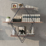 Bookcases & Shelves: Vintage Rustic Wooden Floating Shelves
