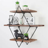 Bookcases & Shelves: Vintage Rustic Wooden Floating Shelves
