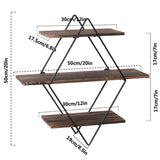 Bookcases & Shelves: Vintage Rustic Wooden Floating Shelves
