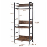 Clothing & Wardrobe Storage: Metal Garment Rack Coat Stand MDF & Iron Organizer