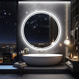 60cm LED Bathroom Mirror Anti-fog Circle Backlit HD