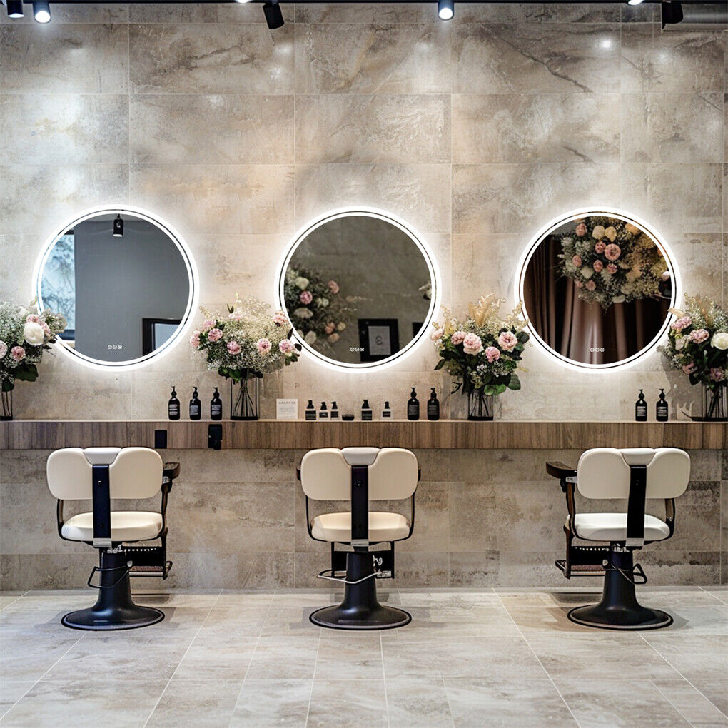 Mirrors: 60cm LED Bathroom Mirror Anti-fog Circle Backlit HD