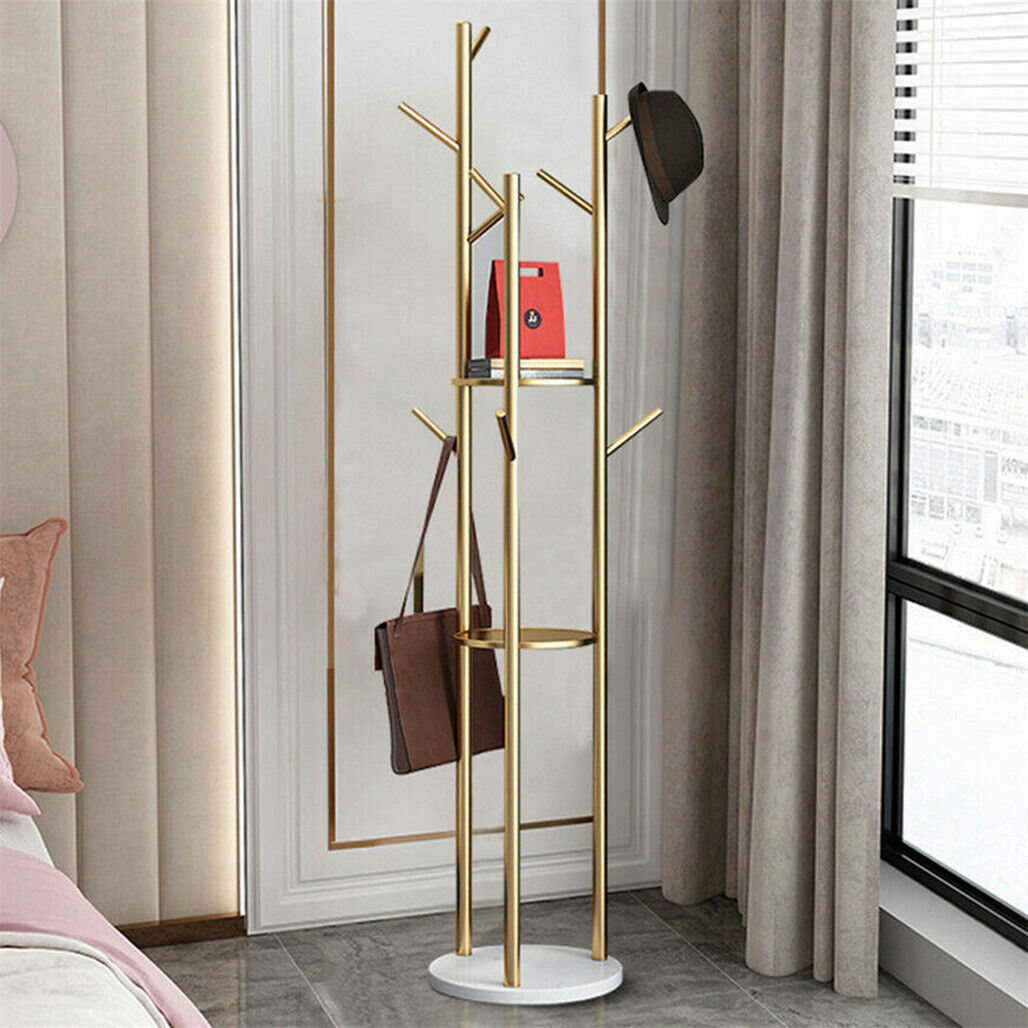 Kitchen & Bathroom DIY: Marble & Metal Coat Rack Stand Heavy Duty