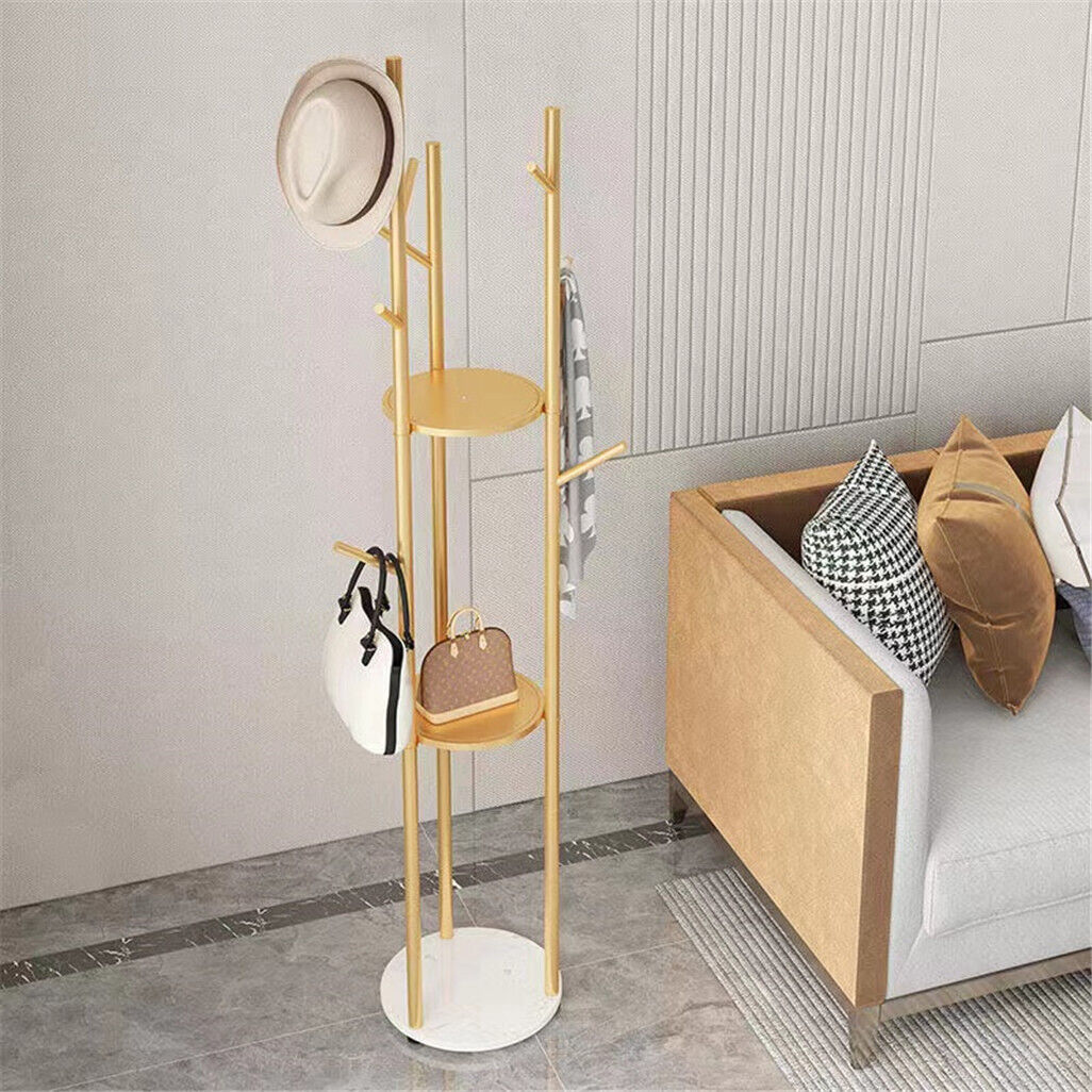 Kitchen & Bathroom DIY: Marble & Metal Coat Rack Stand Heavy Duty