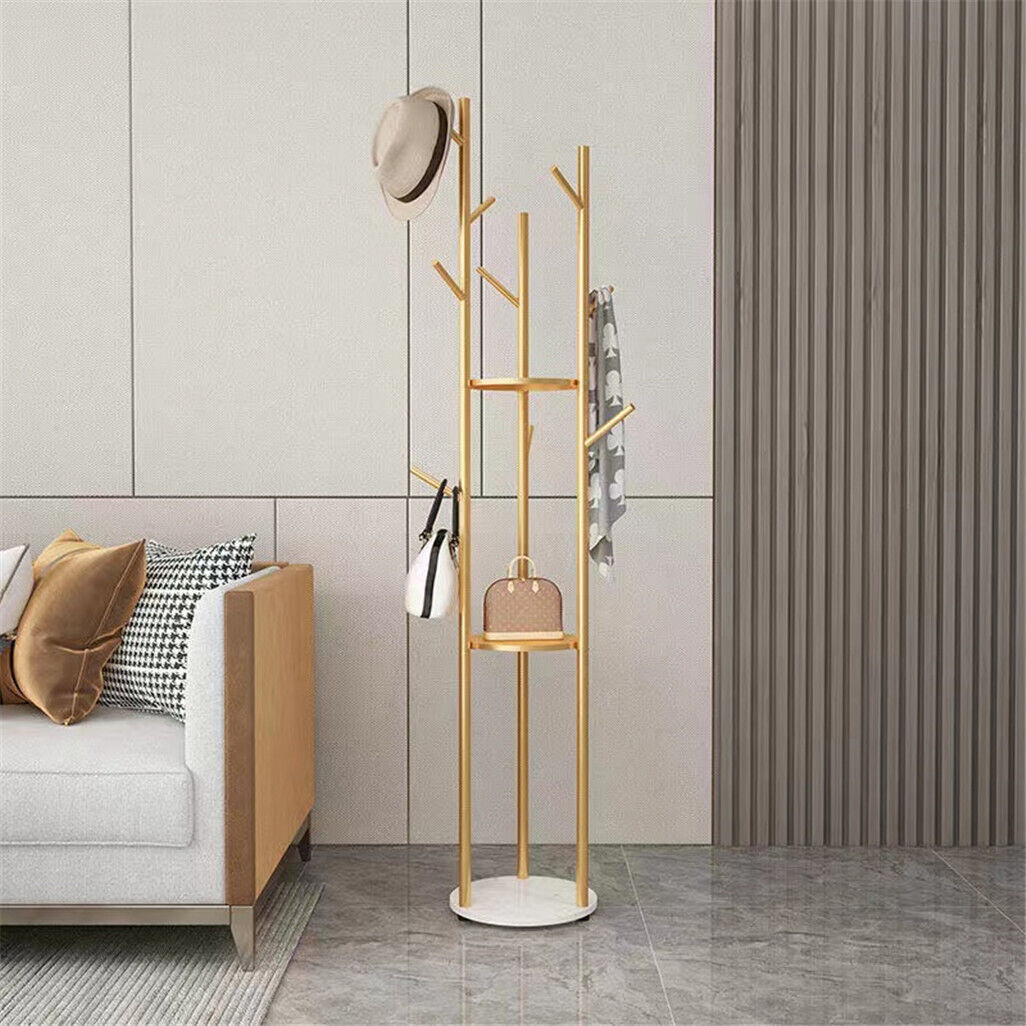 Kitchen & Bathroom DIY: Marble & Metal Coat Rack Stand Heavy Duty