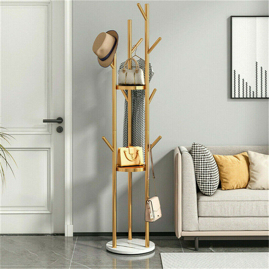 Kitchen & Bathroom DIY: Marble & Metal Coat Rack Stand Heavy Duty