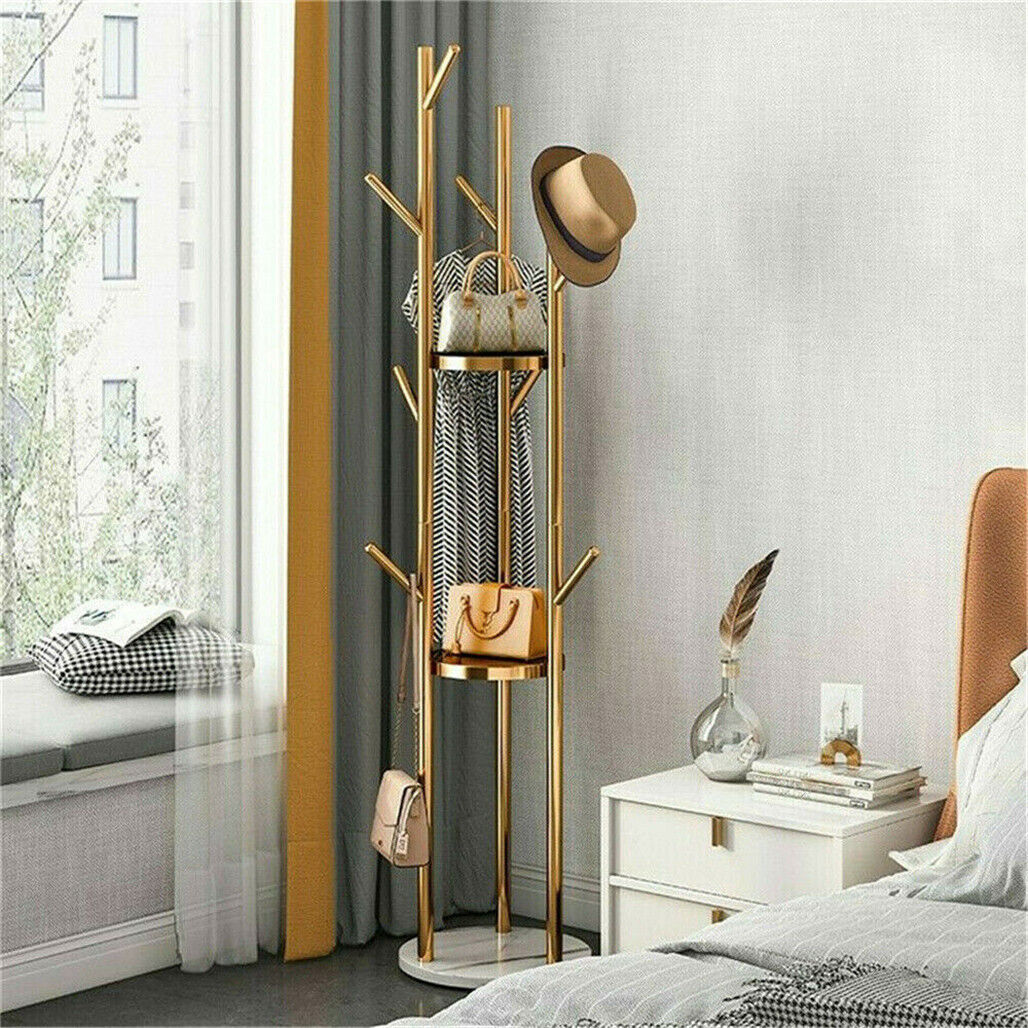 Kitchen & Bathroom DIY: Marble & Metal Coat Rack Stand Heavy Duty
