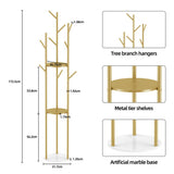 Kitchen & Bathroom DIY: Marble & Metal Coat Rack Stand Heavy Duty