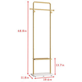 Coat Racks: Gold Metal Coat Rack Stand Granite Base Hall Tree