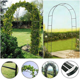 Garden Ornaments: Metal Garden Arch Trellis Iron Plant Support Outdoor Climbing