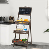 Buffets & Sideboards: Vintage Wooden Chalkboard Easel 38x50CM with 3 Shelves