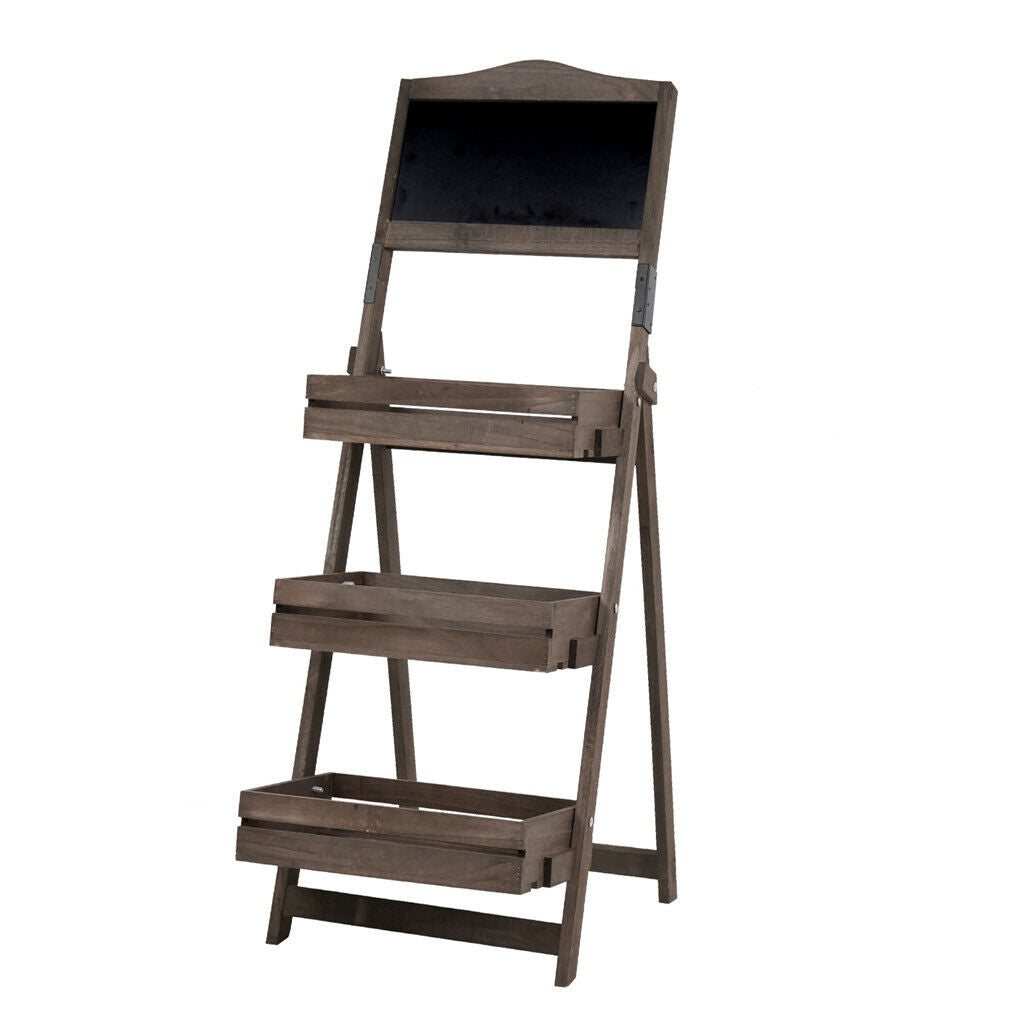 Buffets & Sideboards: Vintage Wooden Chalkboard Easel 38x50CM with 3 Shelves