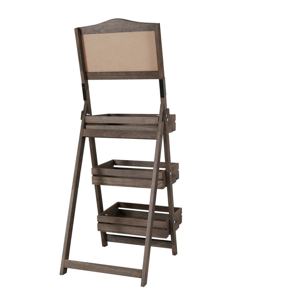 Buffets & Sideboards: Vintage Wooden Chalkboard Easel 38x50CM with 3 Shelves