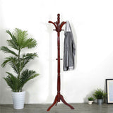 Coat Racks: Birch Wood Coat Rack Stand Adjustable Hall Tree Entryway