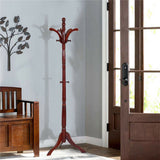 Coat Racks: Birch Wood Coat Rack Stand Adjustable Hall Tree Entryway