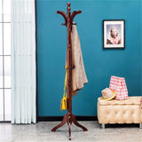 Coat Racks: Birch Wood Coat Rack Stand Adjustable Hall Tree Entryway