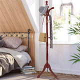 Coat Racks: Birch Wood Coat Rack Stand Adjustable Hall Tree Entryway