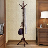 Coat Racks: Birch Wood Coat Rack Stand Adjustable Hall Tree Entryway