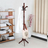 Coat Racks: Birch Wood Coat Rack Stand Adjustable Hall Tree Entryway