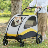 Cat Carriers & Crates: XL Dog Stroller Pet Pushchair Foldable Travel Cart
