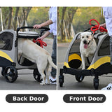 Cat Carriers & Crates: XL Dog Stroller Pet Pushchair Foldable Travel Cart