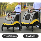 Cat Carriers & Crates: XL Dog Stroller Pet Pushchair Foldable Travel Cart