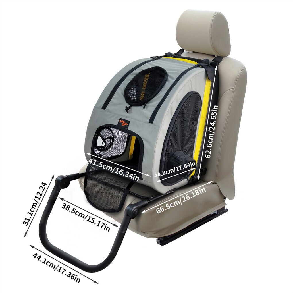 Cat Carriers & Crates: Dog Stroller Car Mounted Outdoor Pet Cart