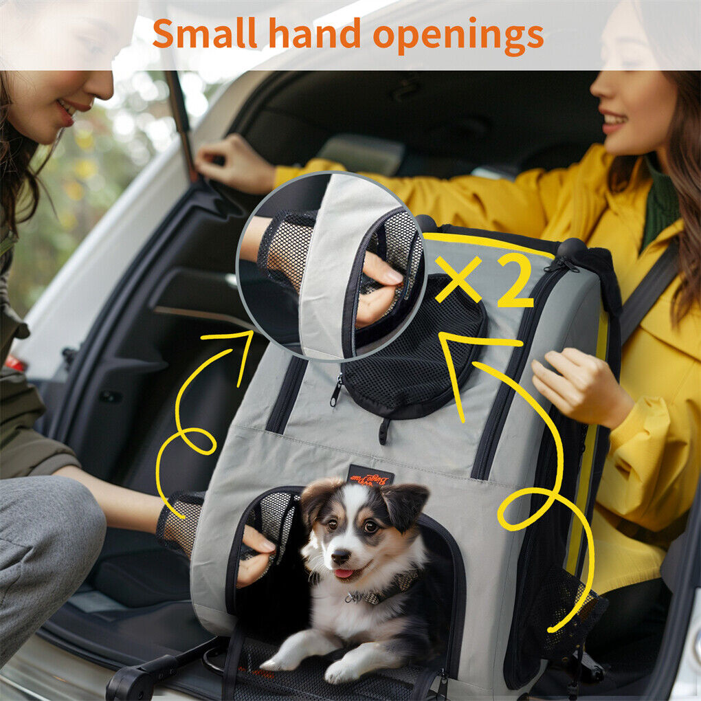 Cat Carriers & Crates: Dog Stroller Car Mounted Outdoor Pet Cart