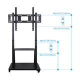Kitchen & Bathroom DIY: Rolling TV Stand 32-100 w/ Adjustable Mount & 2-Tier Shelf