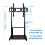 Kitchen & Bathroom DIY: Rolling TV Stand 32-100 w/ Adjustable Mount & 2-Tier Shelf