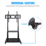 Kitchen & Bathroom DIY: Rolling TV Stand 32-100 w/ Adjustable Mount & 2-Tier Shelf